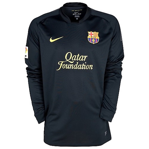 Camiseta Manga Larga del FC Barcelona 2011 2012 Segunda Equipación EL